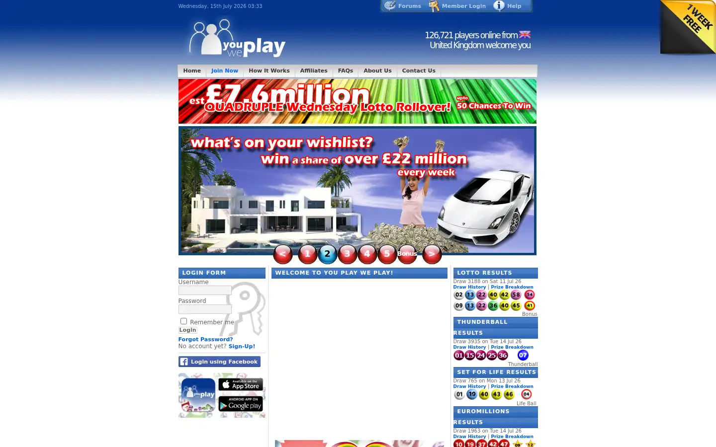 Screenshot of youplayweplay.com