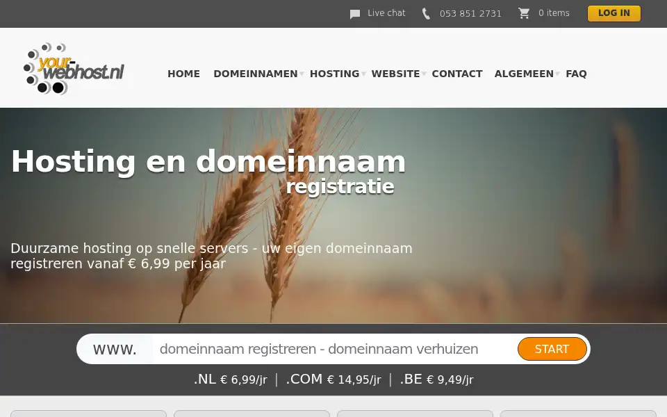 Screenshot of your-webhost.nl