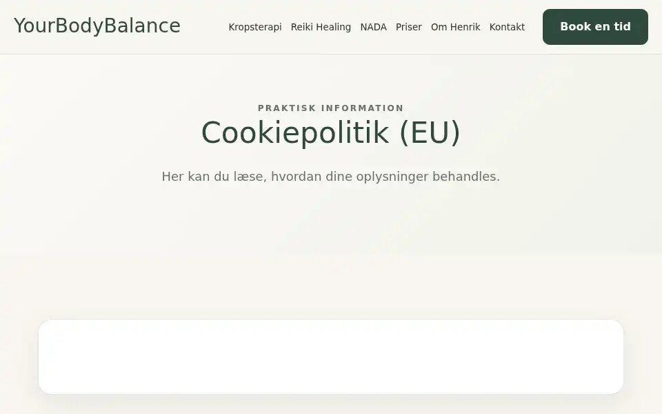Screenshot of yourbodybalance.dk