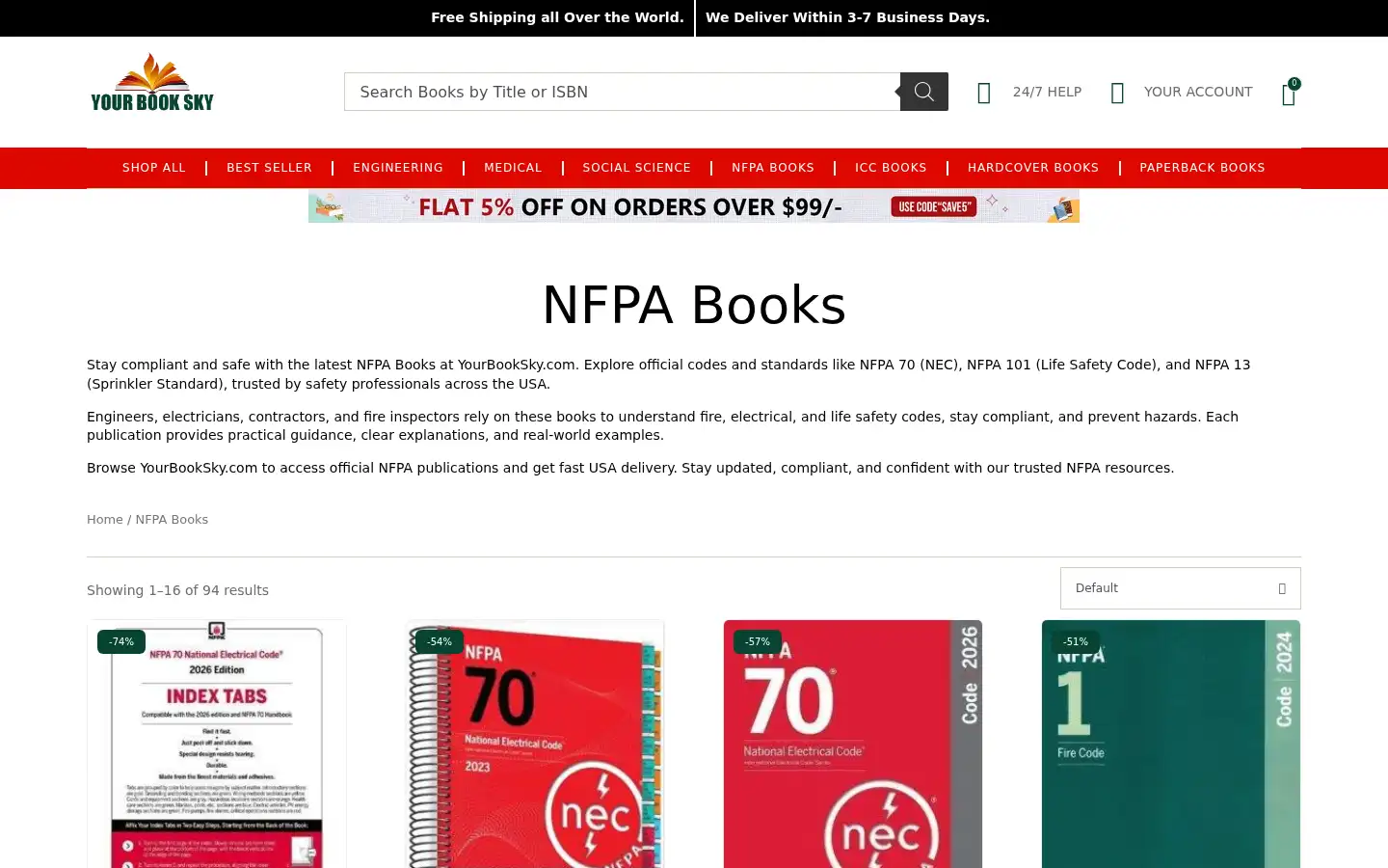 Screenshot of yourbooksky.com