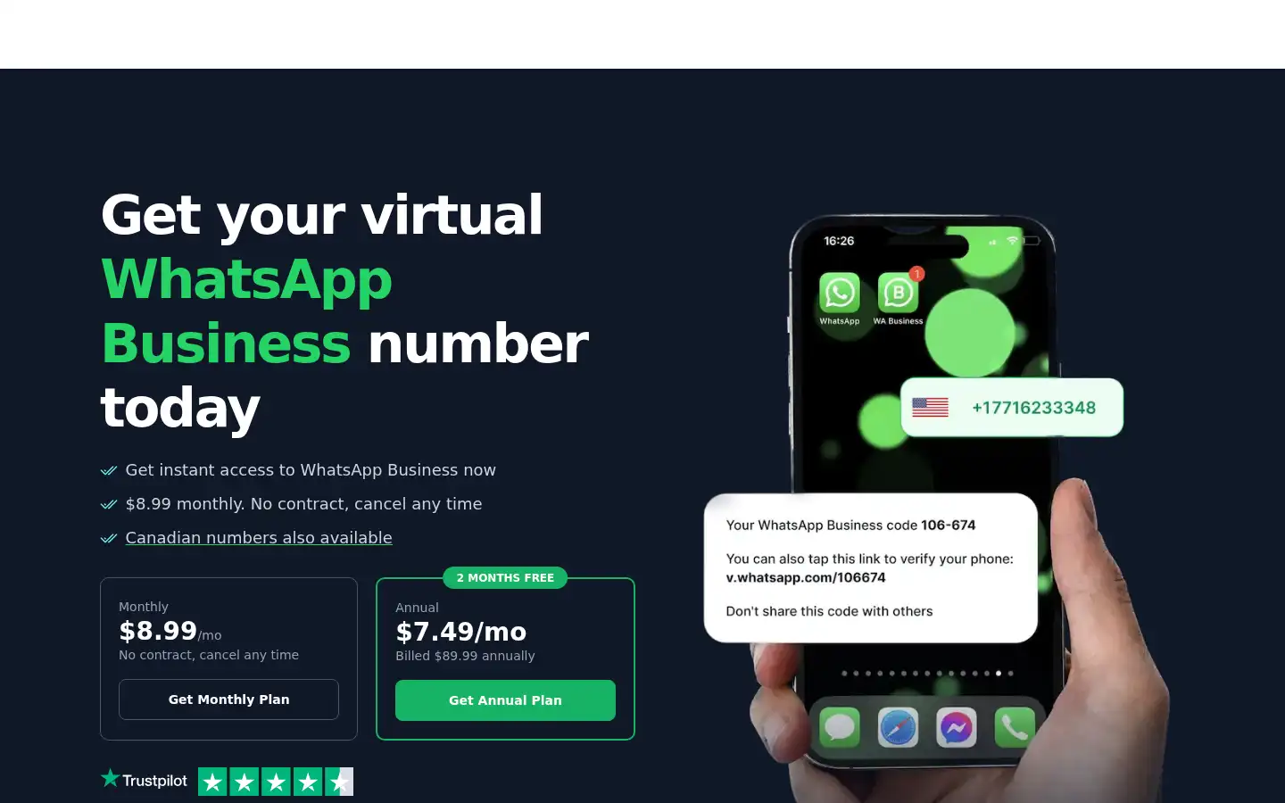 Screenshot of yourbusinessnumber.com