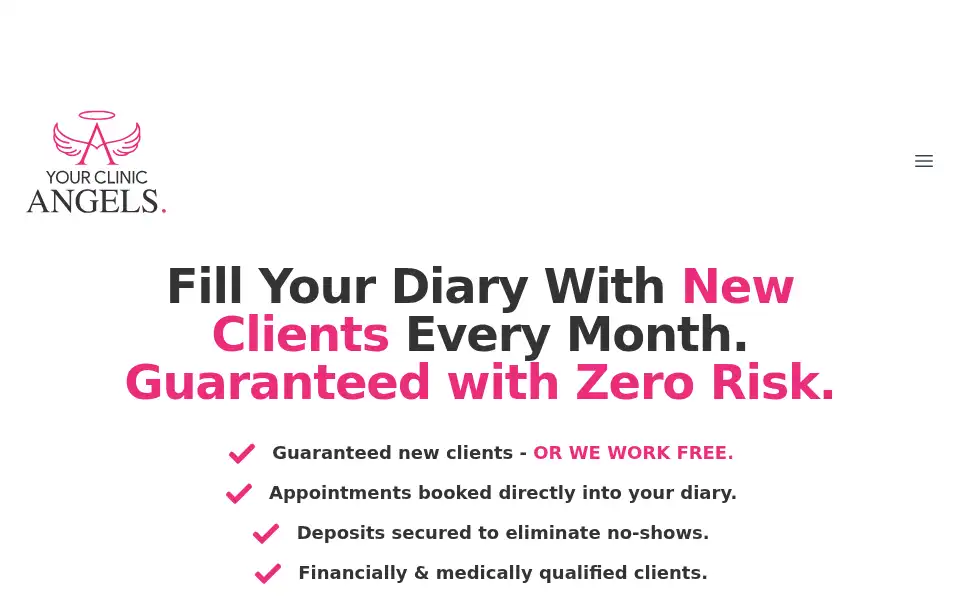 Screenshot of yourclinicangels.com