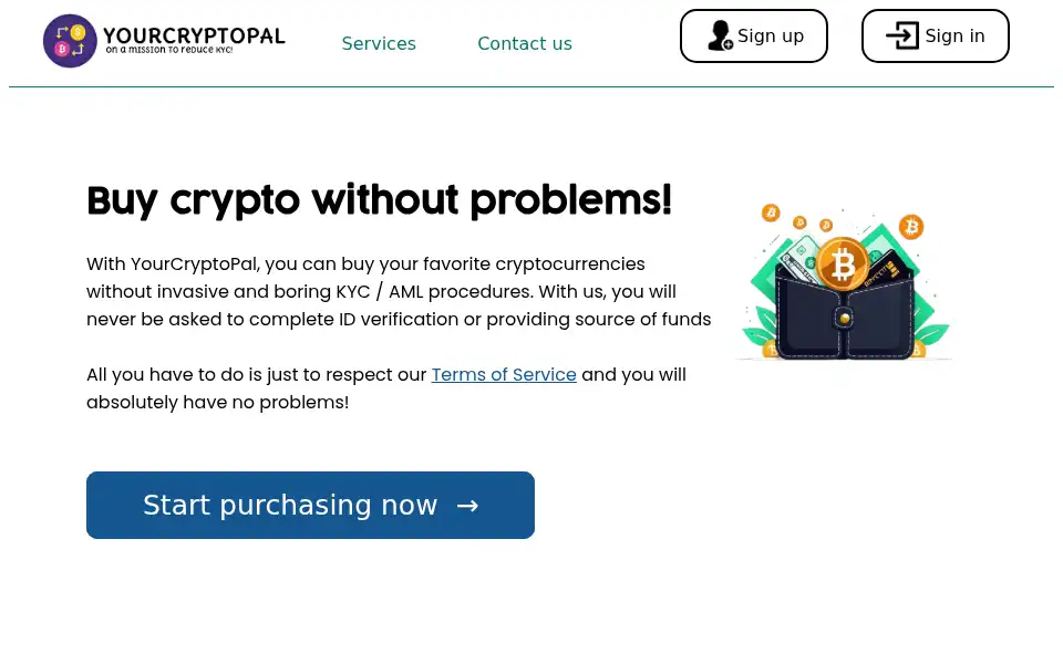 Screenshot of yourcryptopal.com