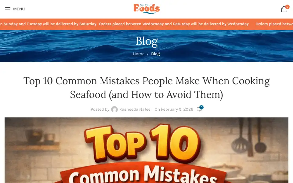 Screenshot of yourdailyfoods.com