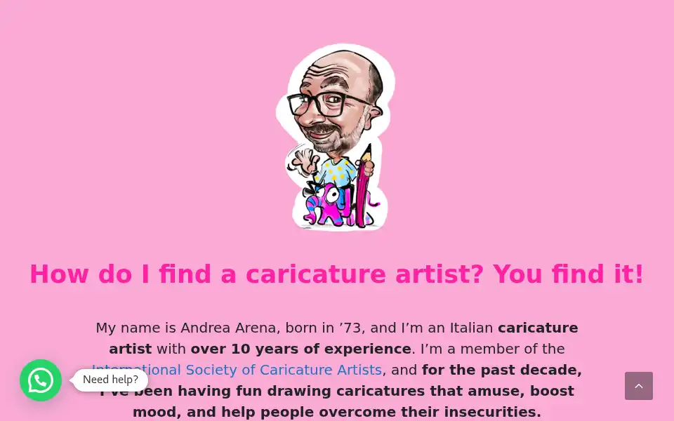 Screenshot of yourdigitalcaricature.co.uk