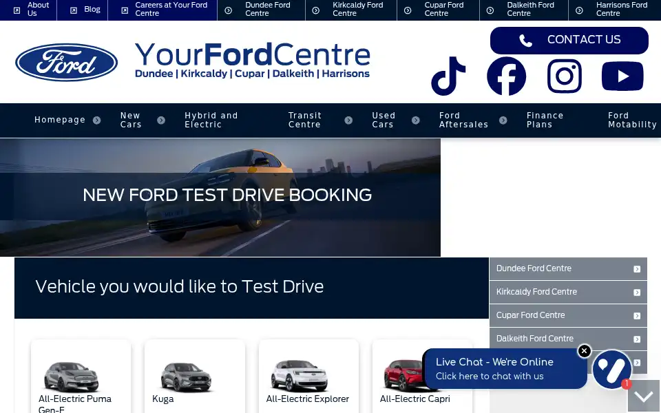 Screenshot of yourfordcentre.co.uk