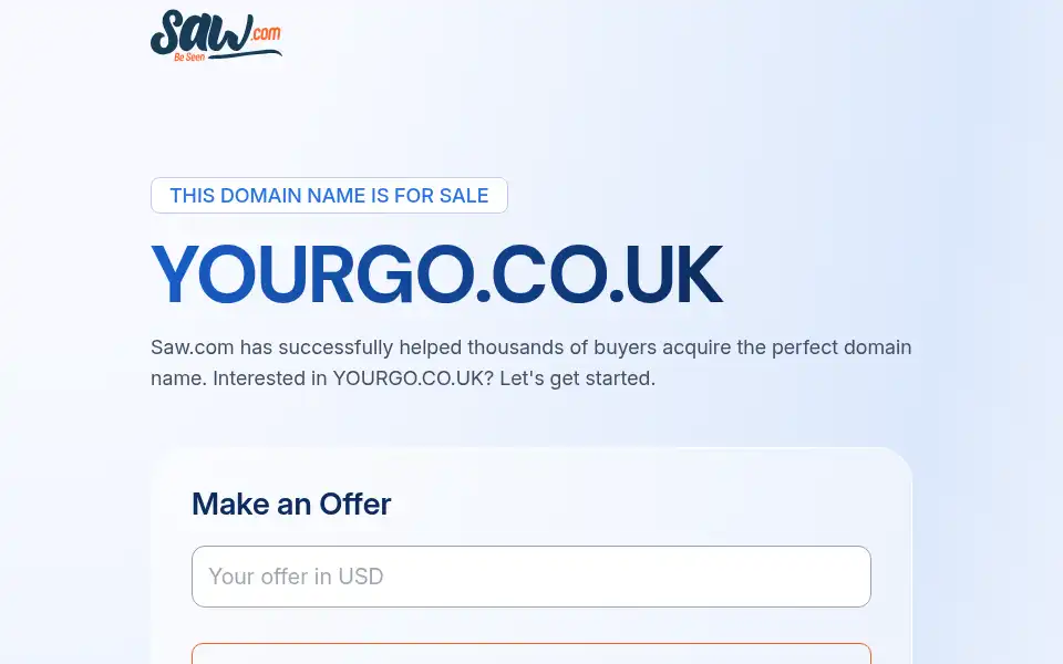 Screenshot of yourgo.co.uk