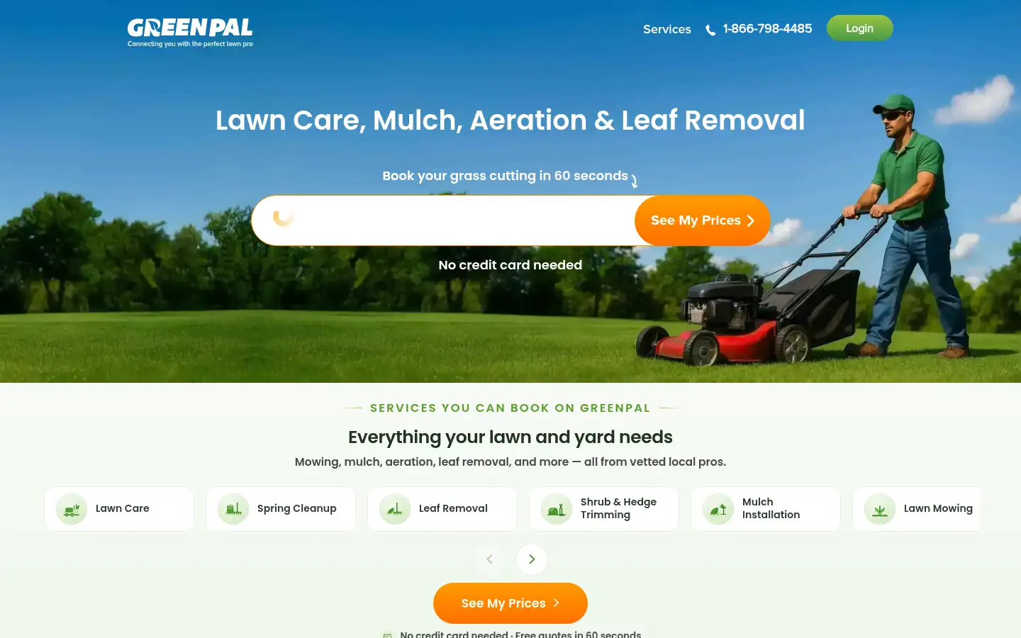 Screenshot of yourgreenpal.com