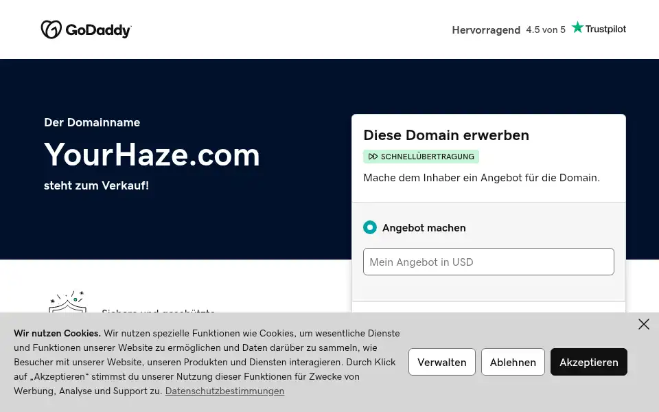 Screenshot of yourhaze.com