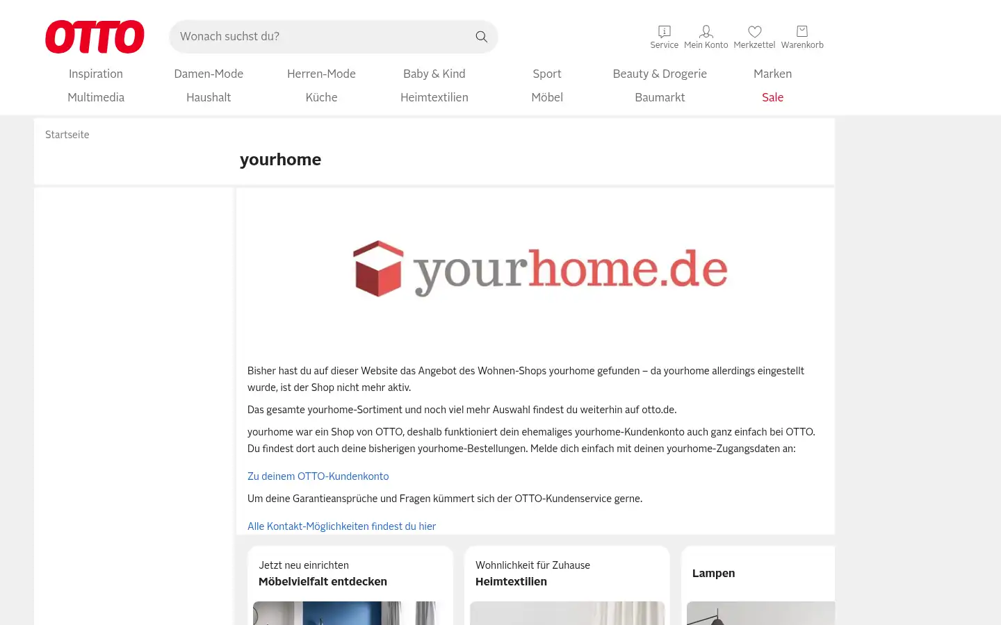 Screenshot of yourhome.de