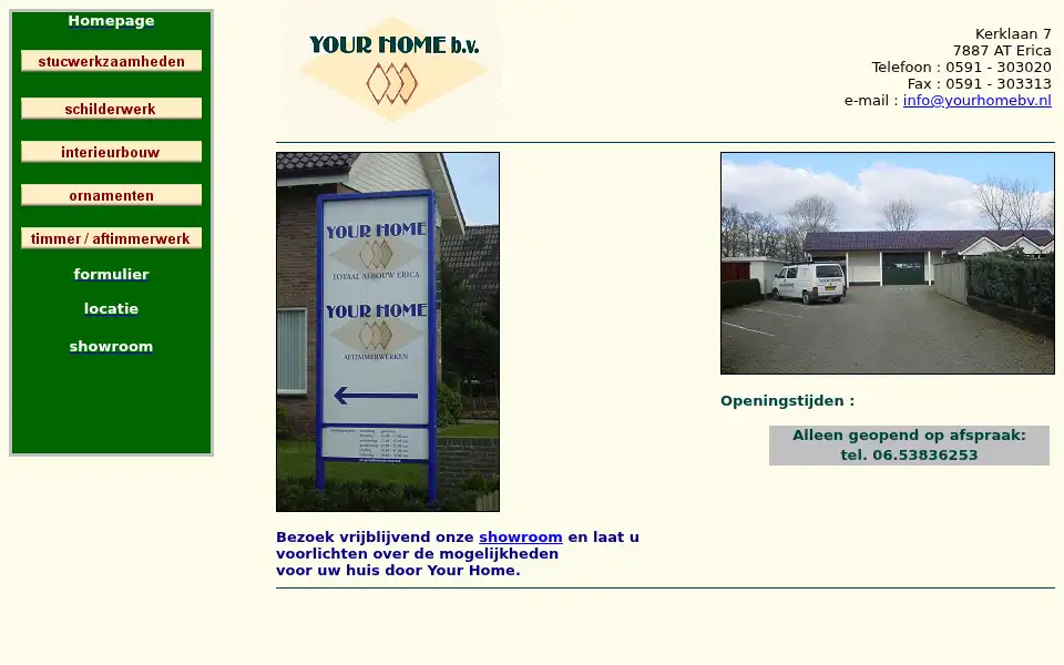 Screenshot of yourhomebv.nl