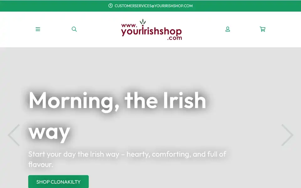 Screenshot of youririshshop.com