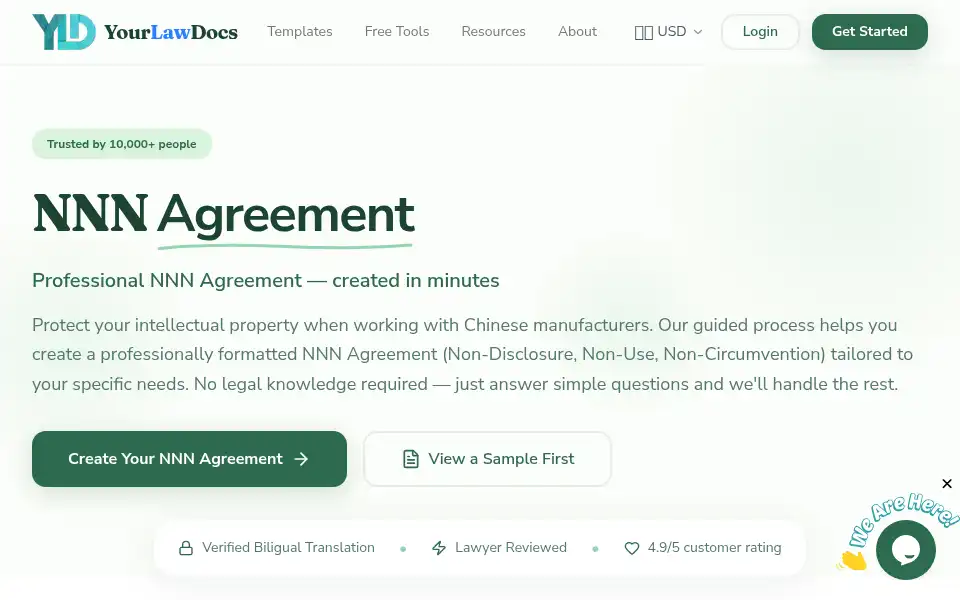 Screenshot of yourlawdocs.com