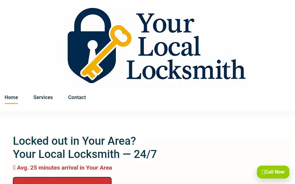 Screenshot of yourlocallocksmith.co.uk