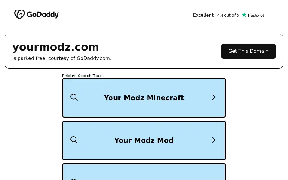 Screenshot of yourmodz.com