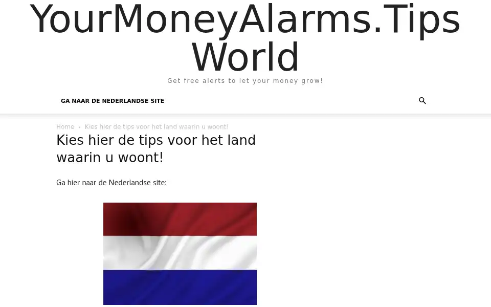 Screenshot of yourmoneyalarms.tips