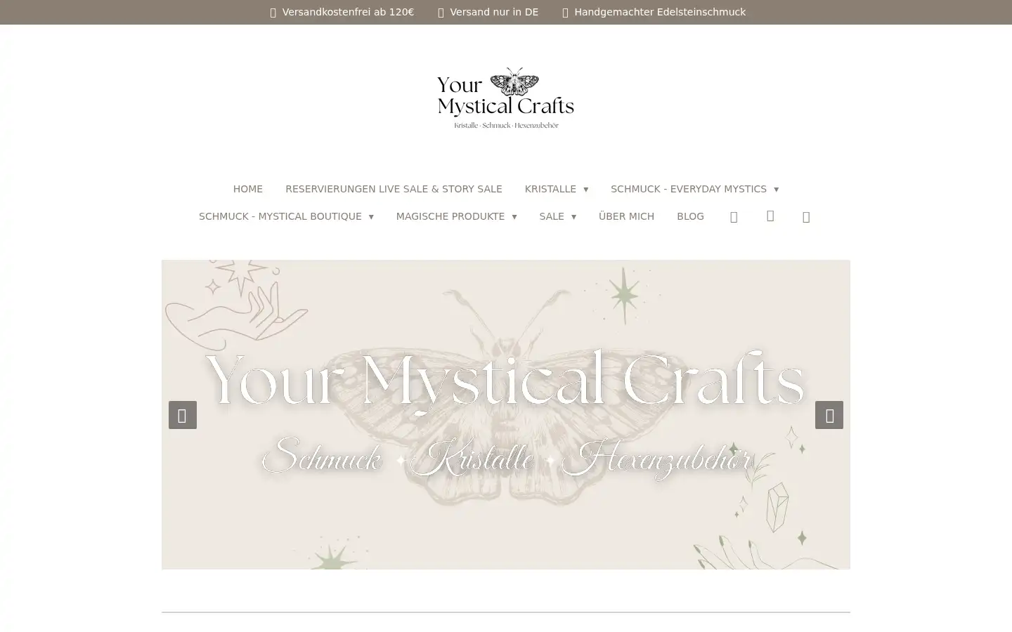 Screenshot of yourmysticalcrafts.de