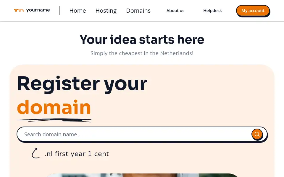 Screenshot of yourname.nl