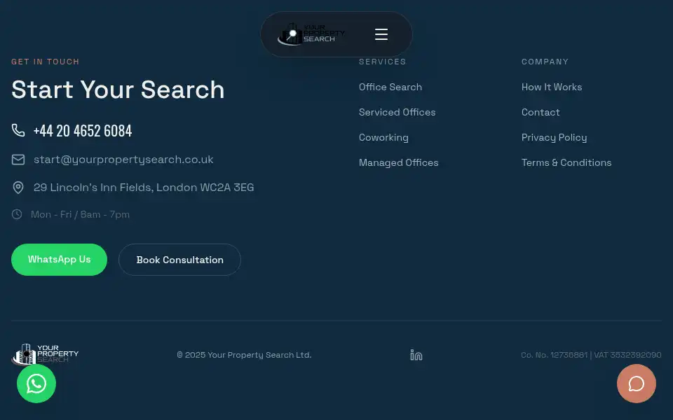 Screenshot of yourpropertysearch.co.uk
