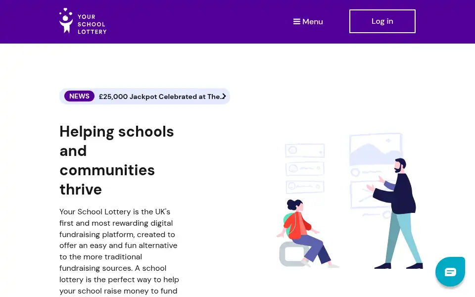 Screenshot of yourschoollottery.co.uk