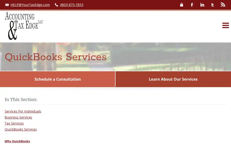 Screenshot of yourtaxedge.com