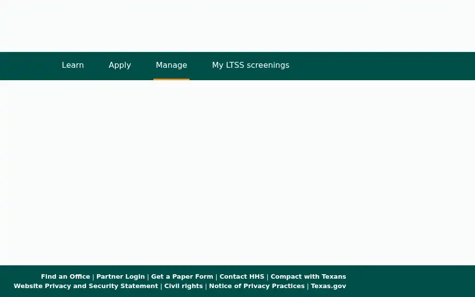 Screenshot of yourtexasbenefits.com