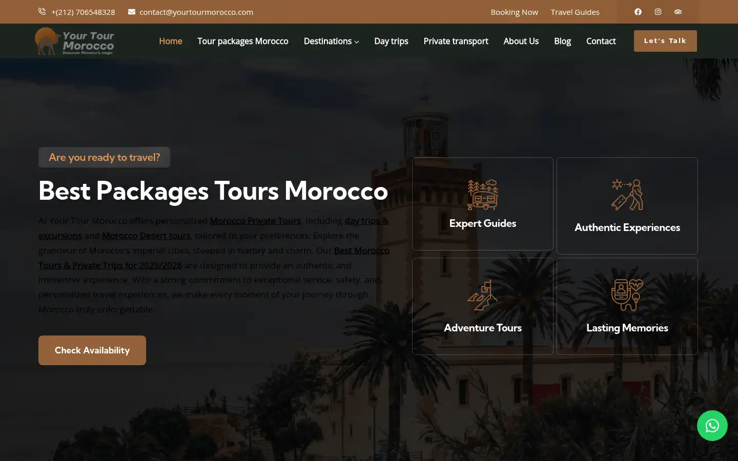 Screenshot of yourtourmorocco.com