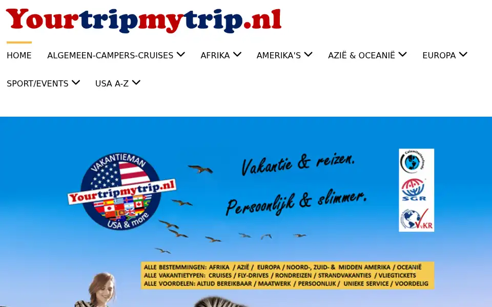 Screenshot of yourtripmytrip.nl