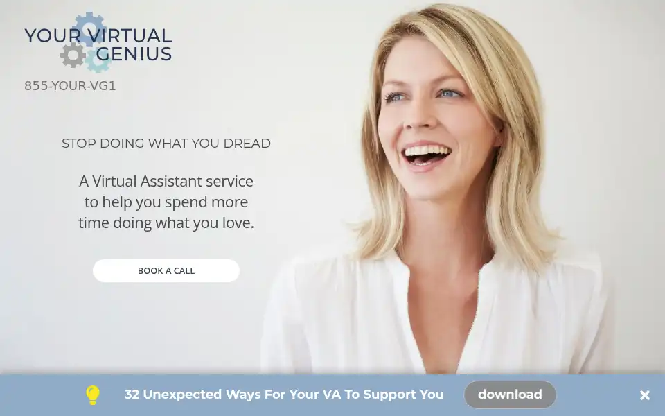 Screenshot of yourvirtualgenius.com