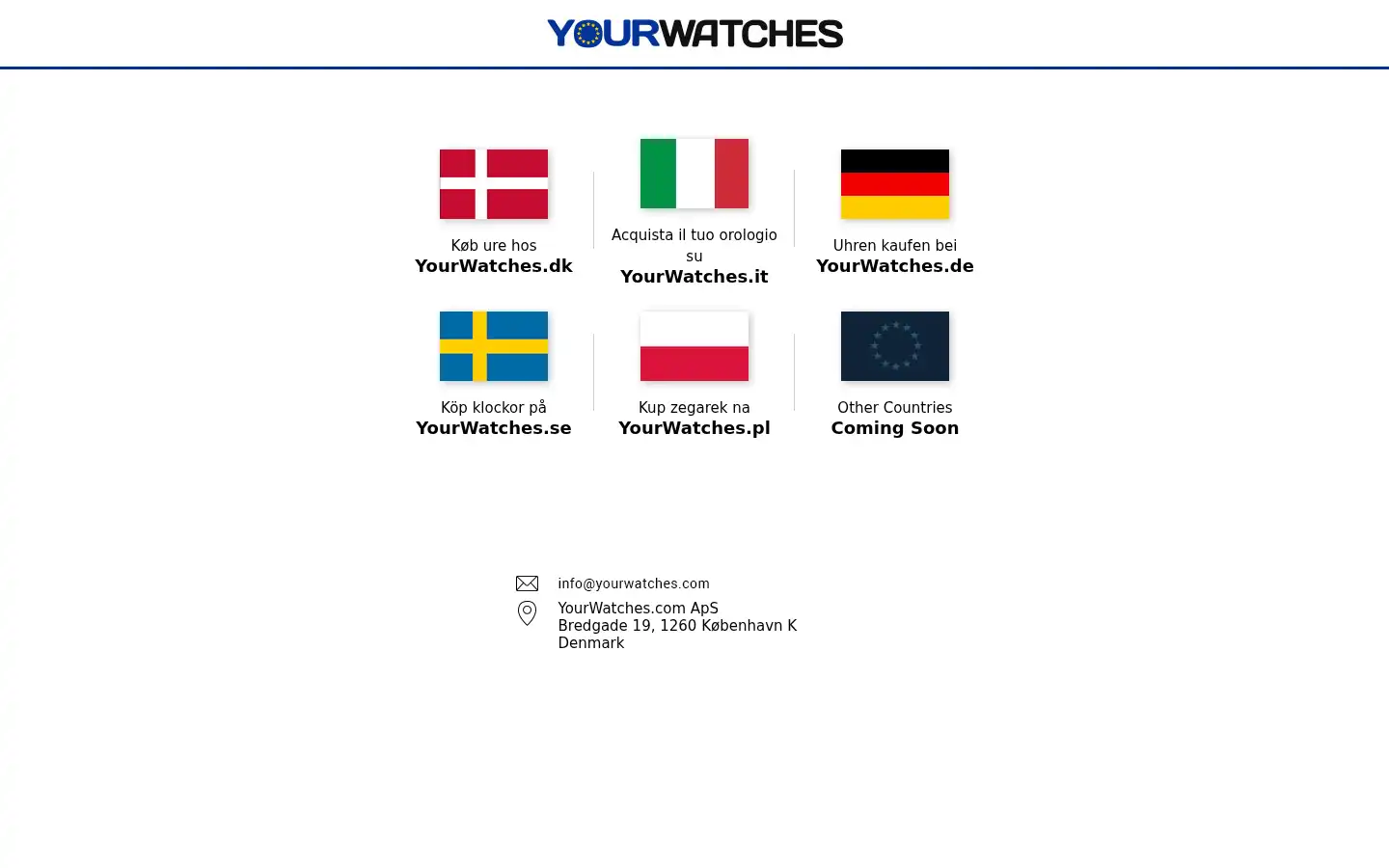 Screenshot of yourwatches.com