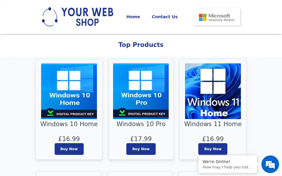 Screenshot of yourwebshop.co