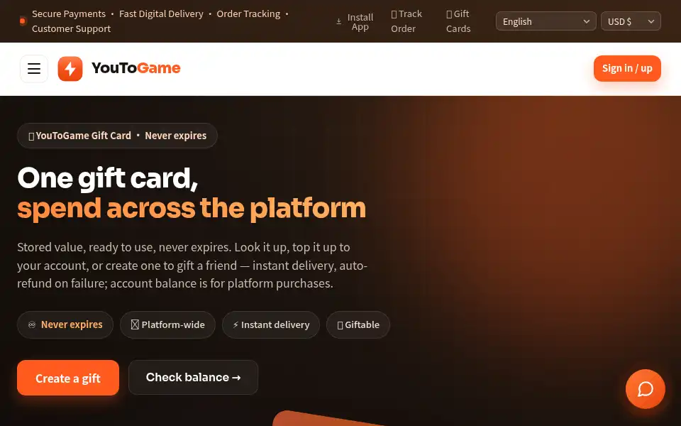 Screenshot of youtogame.com