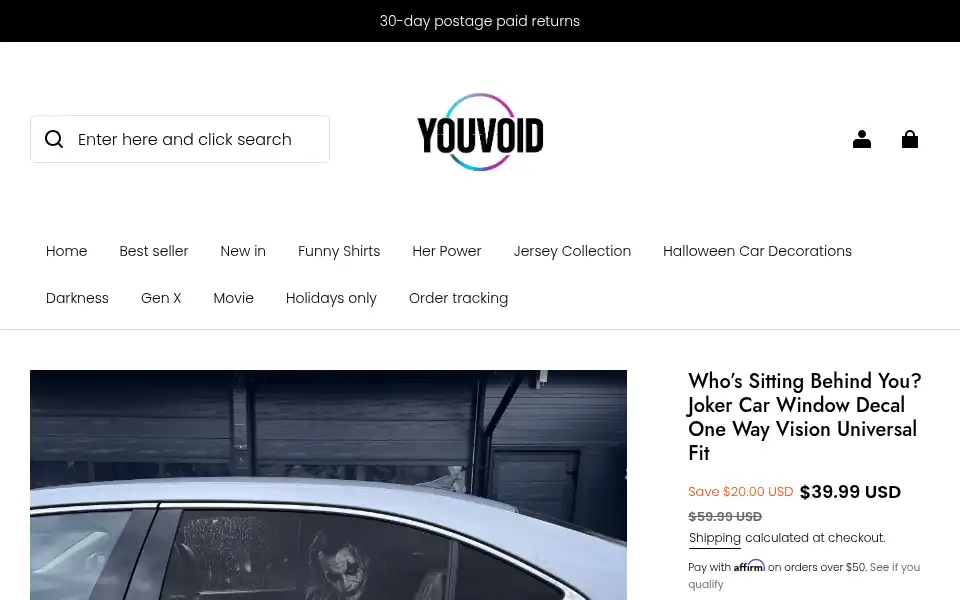 Screenshot of youvoid.com