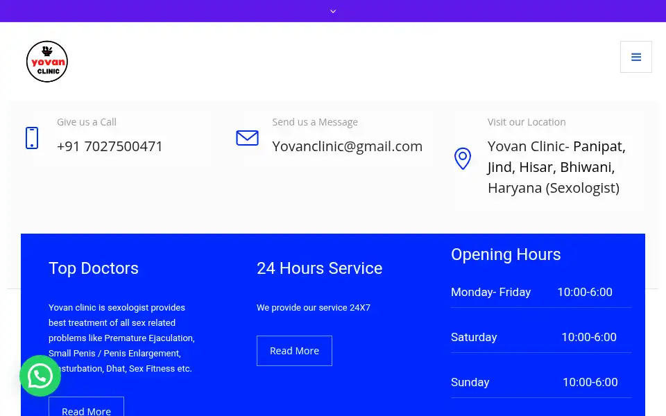 Screenshot of yovanclinic.com