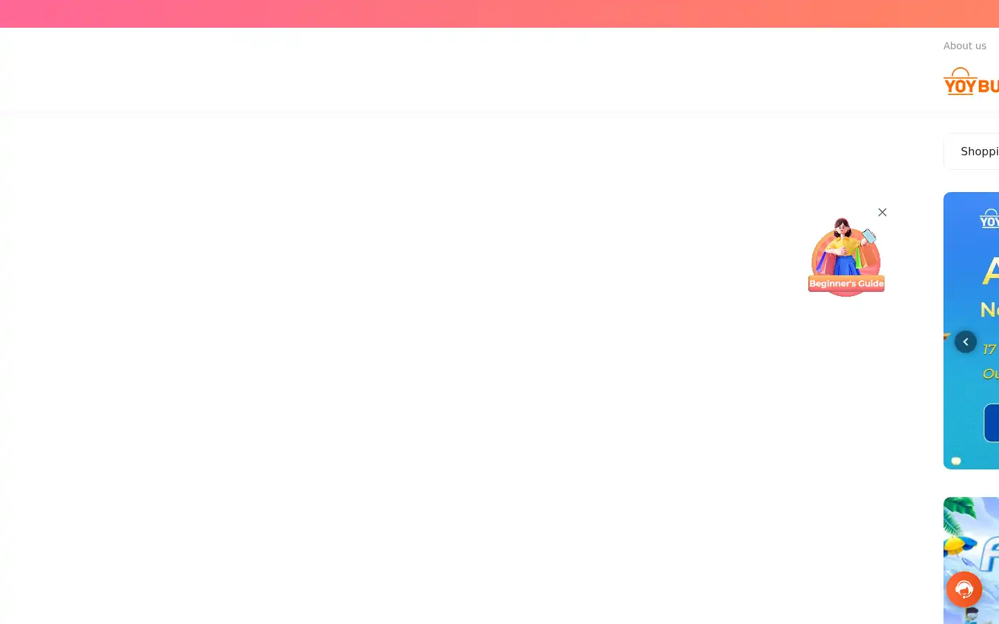 Screenshot of yoybuy.com