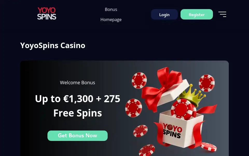 Screenshot of yoyospinswin.com