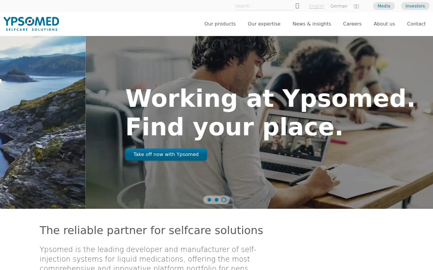 Screenshot of ypsomed.com