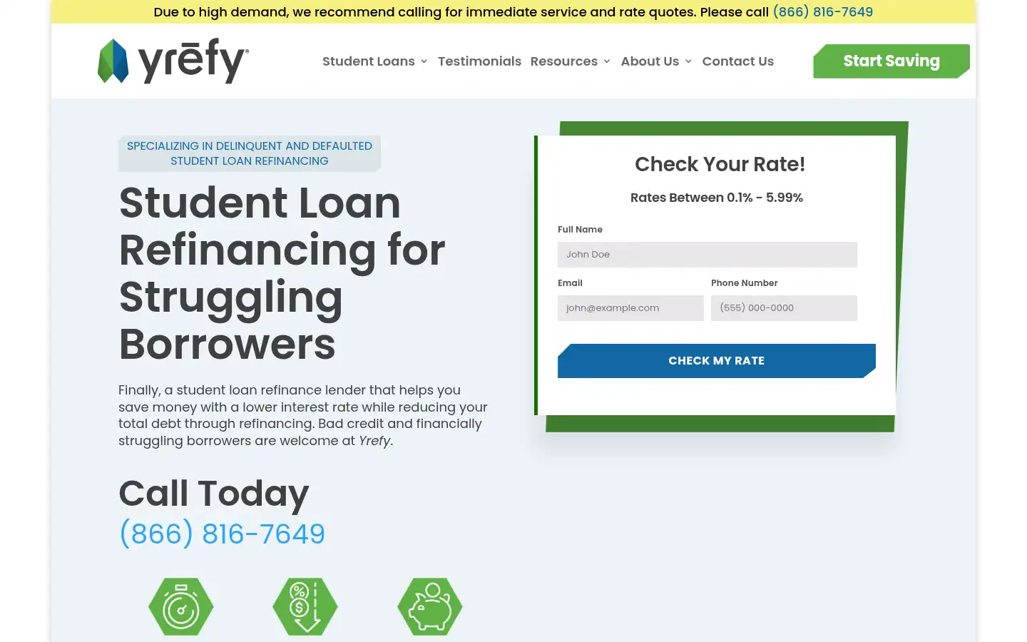 Screenshot of yrefy.com