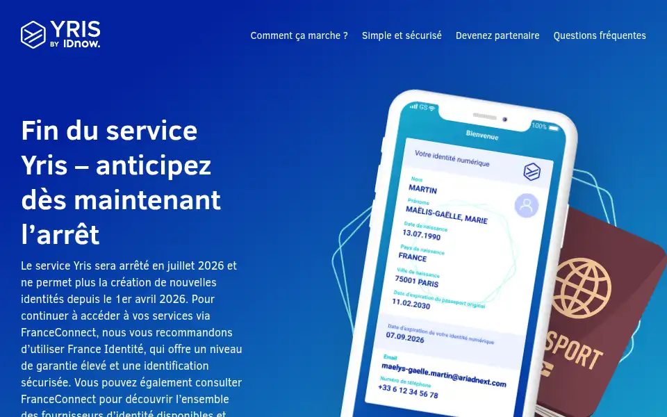 Screenshot of yris.eu