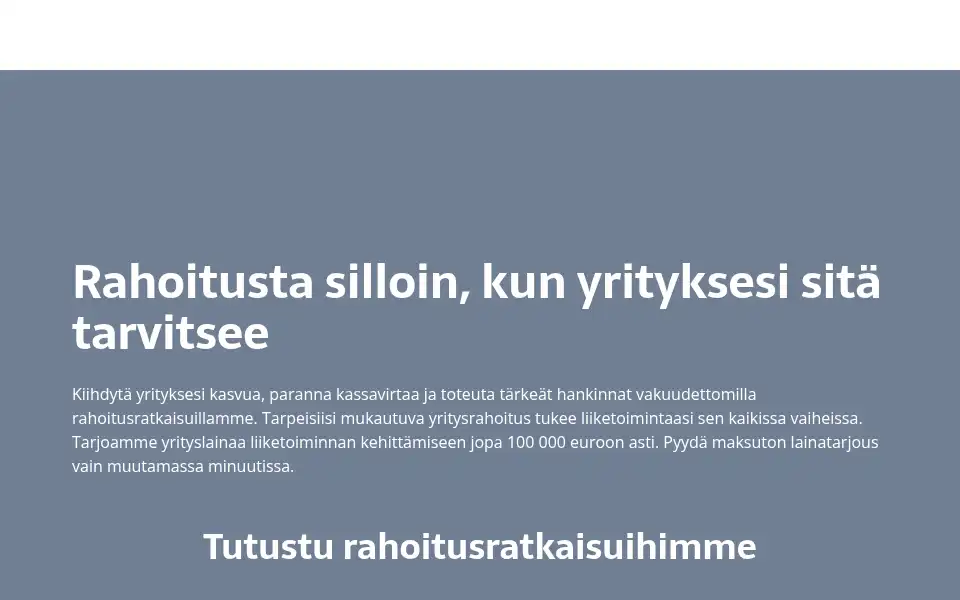 Screenshot of yritysluotto.fi