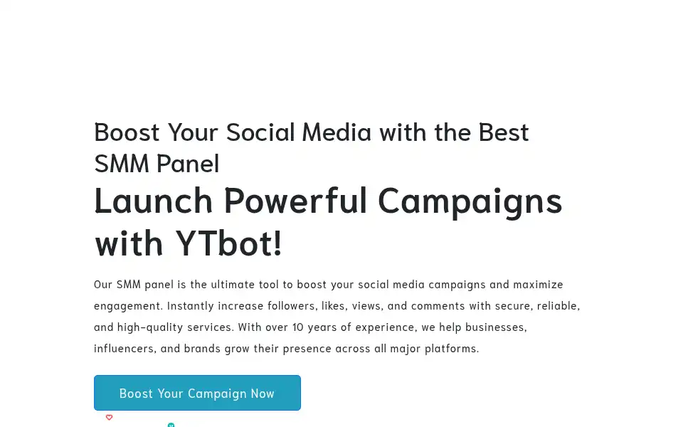 Screenshot of ytbot.com