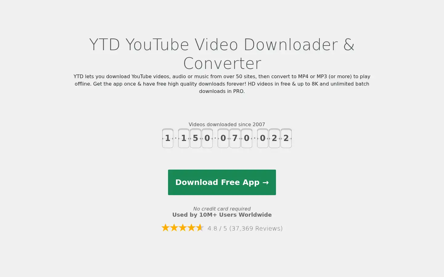 Screenshot of ytddownloader.com