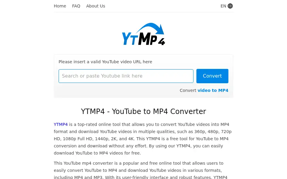 Screenshot of ytmp4.is
