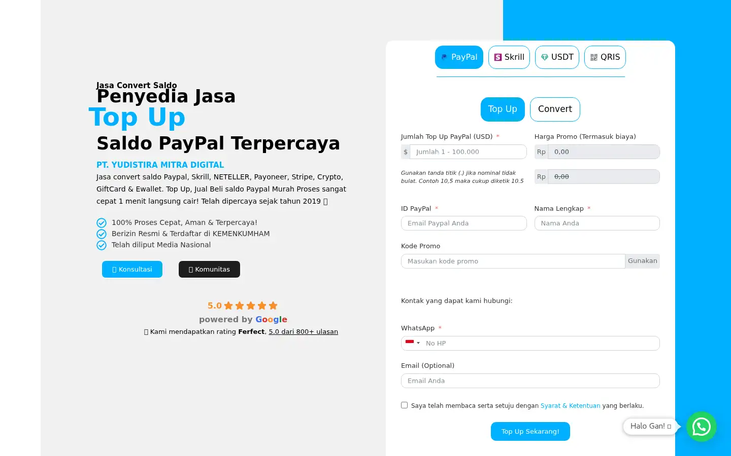 Screenshot of yudistira.net