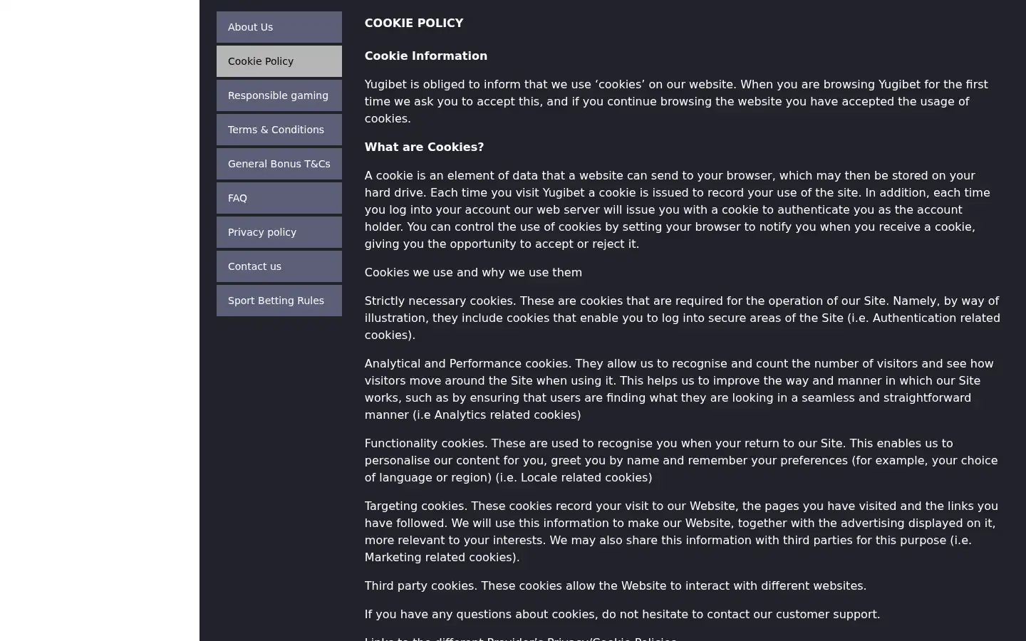 Screenshot of yugibet.com