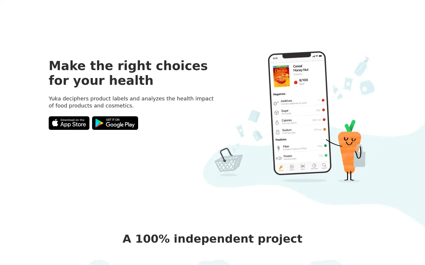 Screenshot of yuka.io