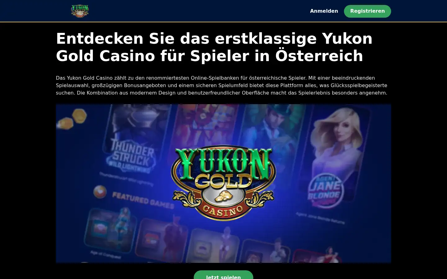 Screenshot of yukon-goldcasino.at