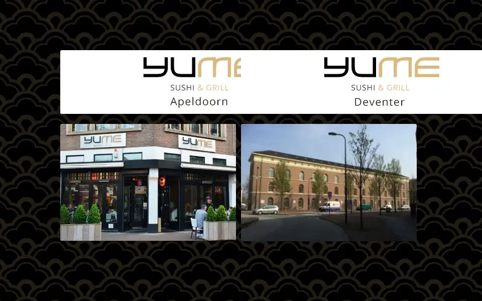 Screenshot of yumesushi.nl