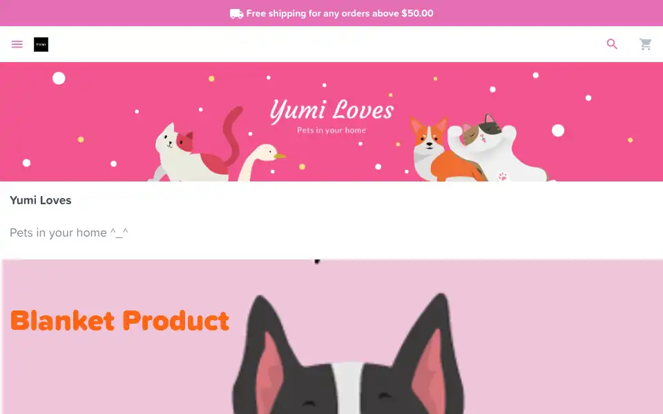 Screenshot of yumiloves.com