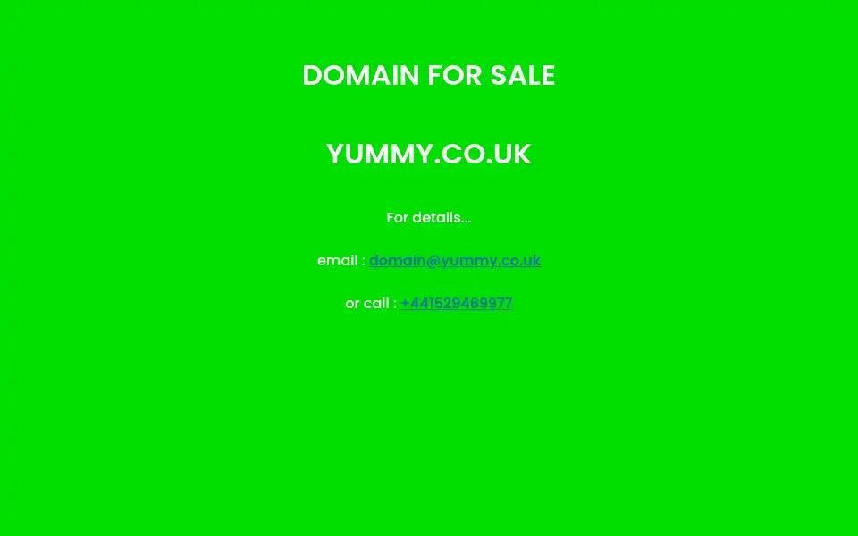 Screenshot of yummy.co.uk